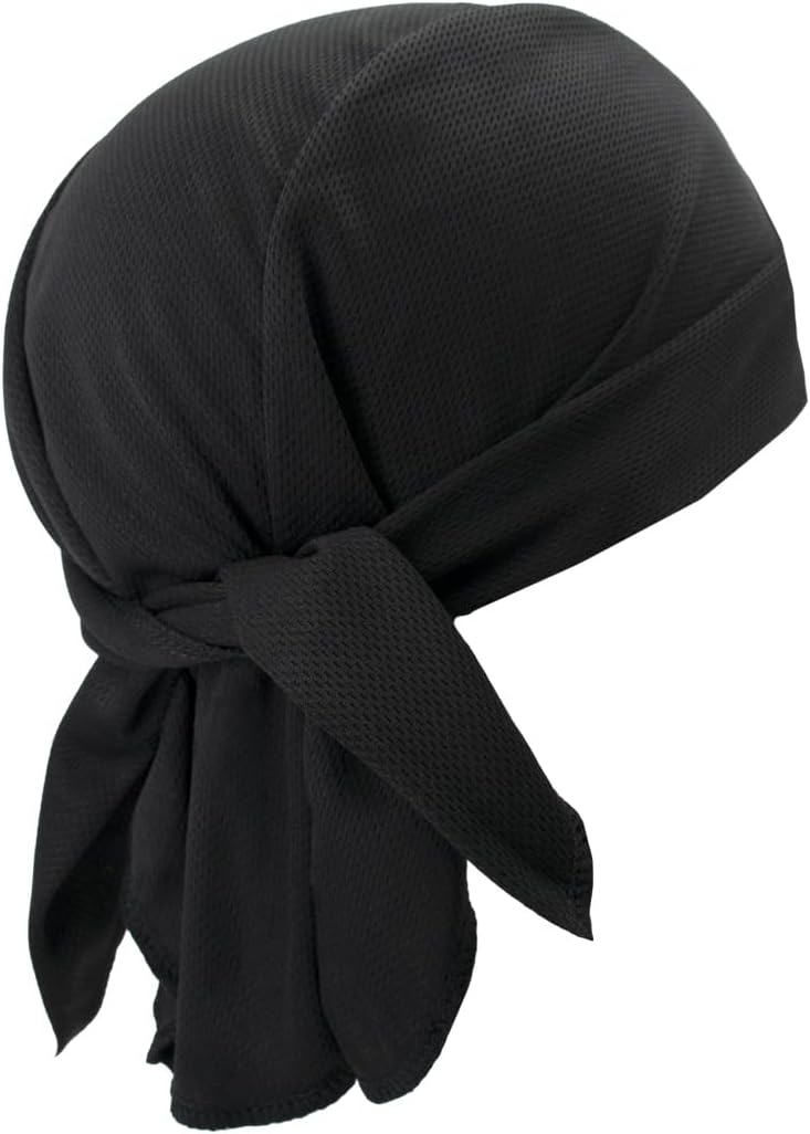 SRLLBBY Sweat Wicking Do Rags Skull Caps, Cooling Hip Hop Hat, Beanie Durag Motorcycle Head Wrap Doo Rag Liner for Men Women - Image 1